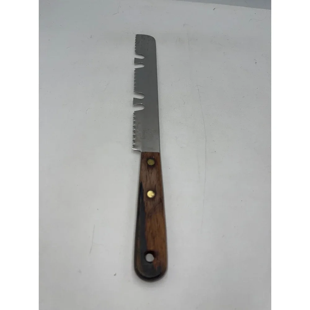 Stanhome Frozen Food Knife Brown  Stainless Steel Wood Handle